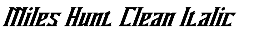 Preview Miles Hunt Clean Italic