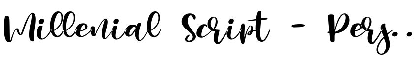 Preview Millenial Script - Personal Use