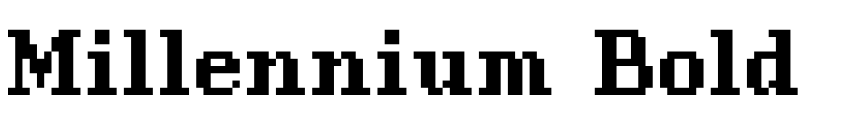 Font Millennium Bold by Unknown