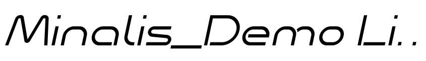 Preview Minalis_Demo Light Italic