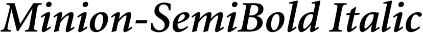 Preview Minion-SemiBold Italic