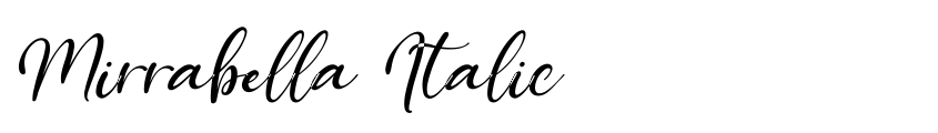 Preview Mirrabella  Italic