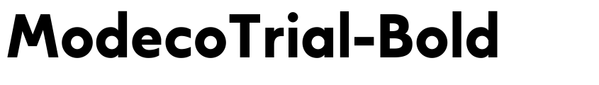 Preview ModecoTrial-Bold