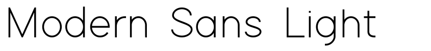 Preview Modern Sans Light