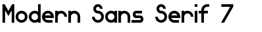 Preview Modern Sans Serif 7