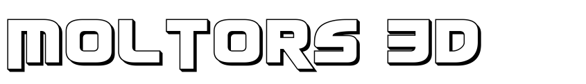 Font Moltors 3D by Daniel Zadorozny