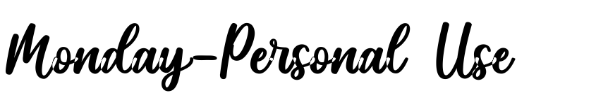 Preview Monday-Personal Use