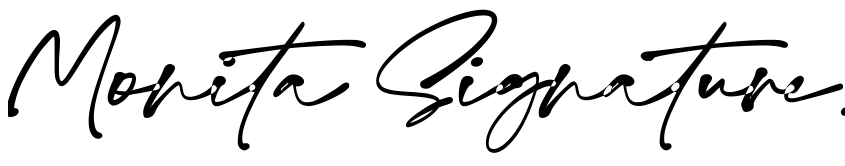 Preview Monita Signature PERSONAL USE Bold