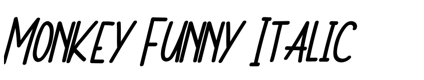 Preview Monkey Funny Italic