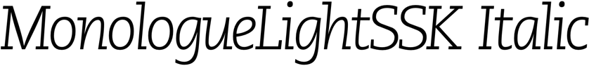 Preview MonologueLightSSK Italic