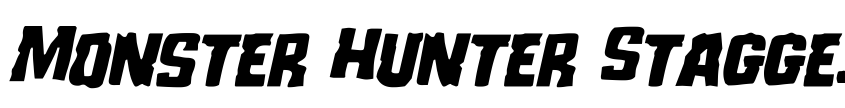 Preview Monster Hunter Staggered Italic