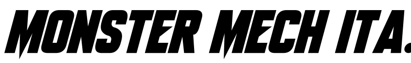 Preview Monster Mech Italic