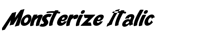 Preview Monsterize Italic