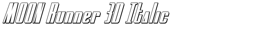 Preview MOON Runner 3D Italic