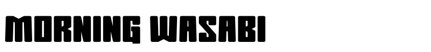 Font Morning Wasabi by Unknown