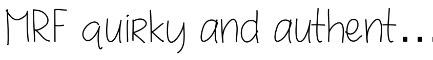 Preview MRF quirky and authentic hand font demo