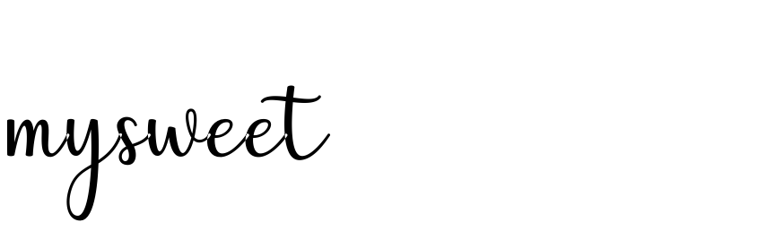Font mysweet by Ramadhana/Cut Story
