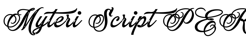 Preview Myteri Script PERSONAL USE ONLY Bold PERSONAL USE ONLY