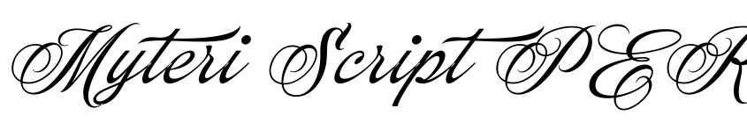 Preview Myteri Script PERSONAL USE ONLY Italic PERSONAL USE ONLY