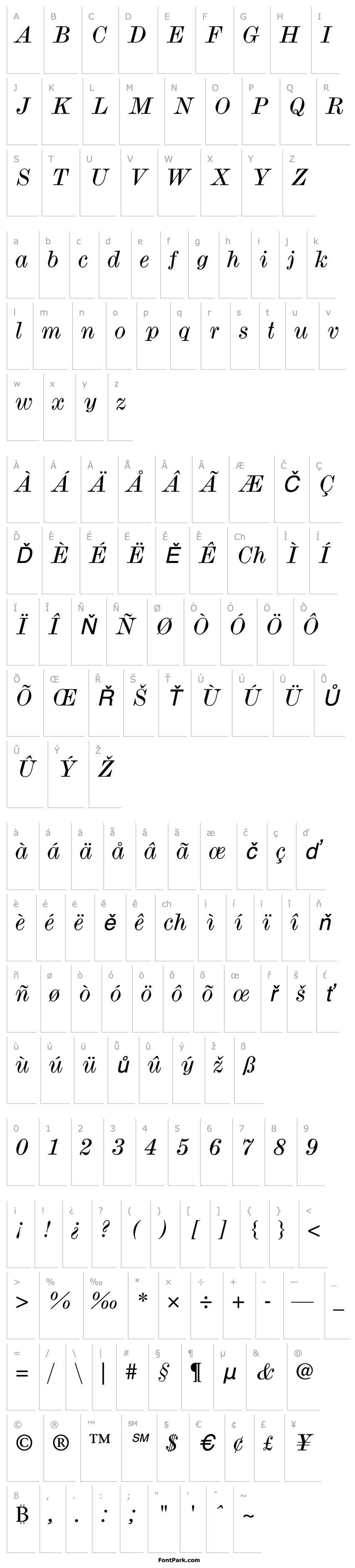 Přehled ModernMT-WideItalic