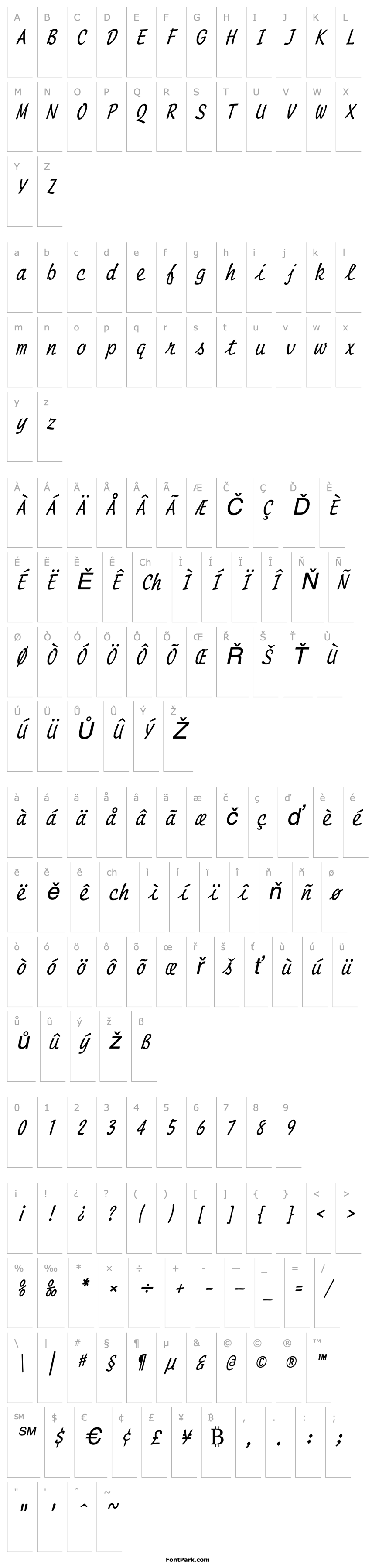 Overview Manuscript Condensed Italic