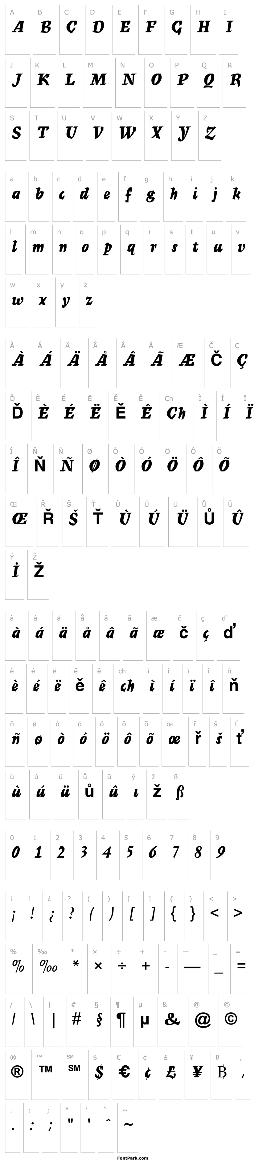 Přehled Mercurius Script MT Bold