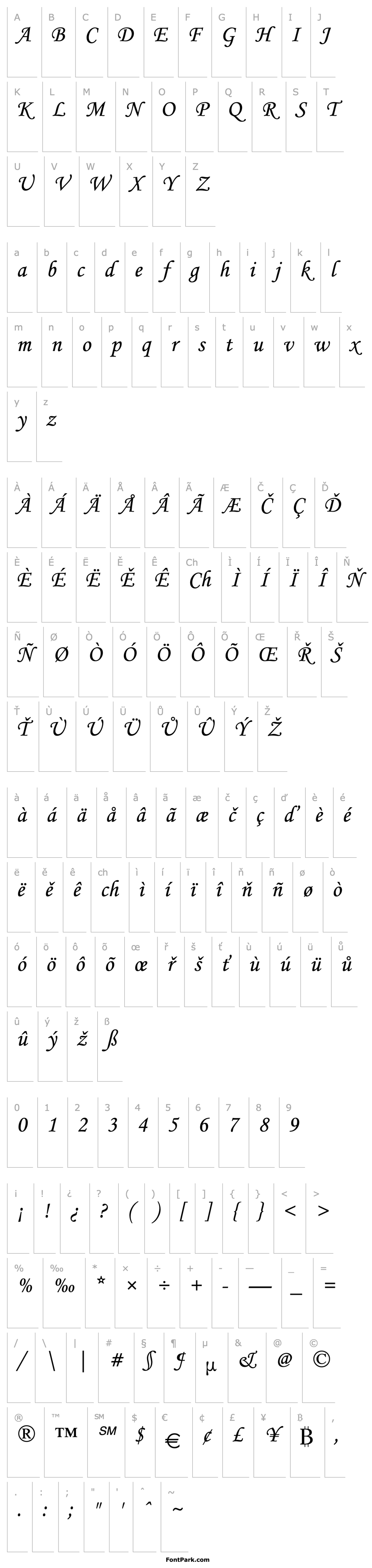 Overview Monotype Corsiva