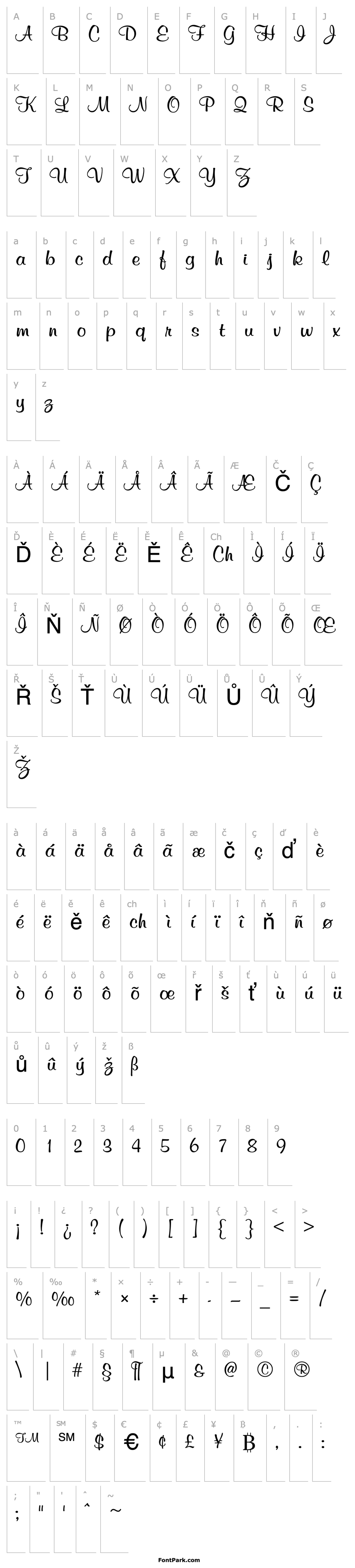 Overview MurphyScriptViva Regular