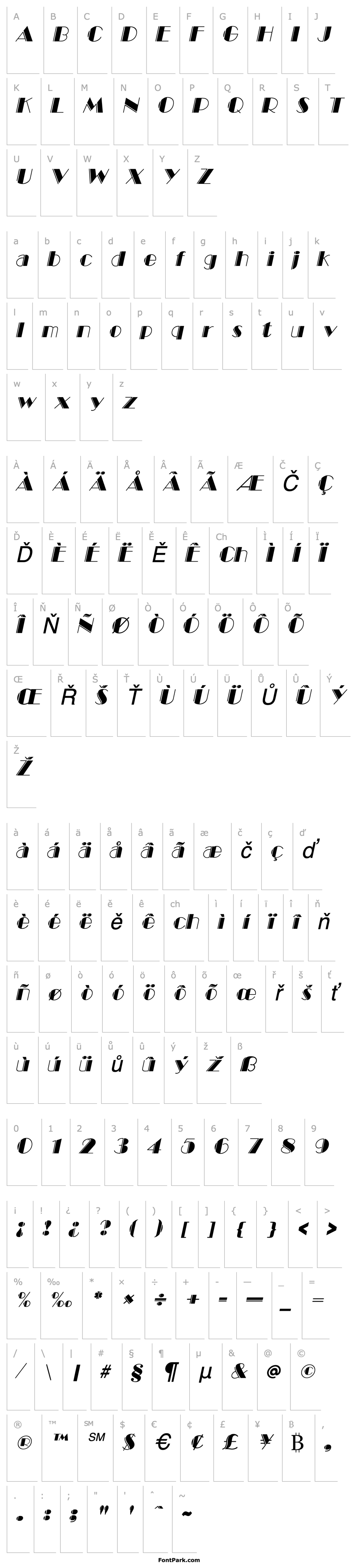 Overview MarqueeEngraved Italic