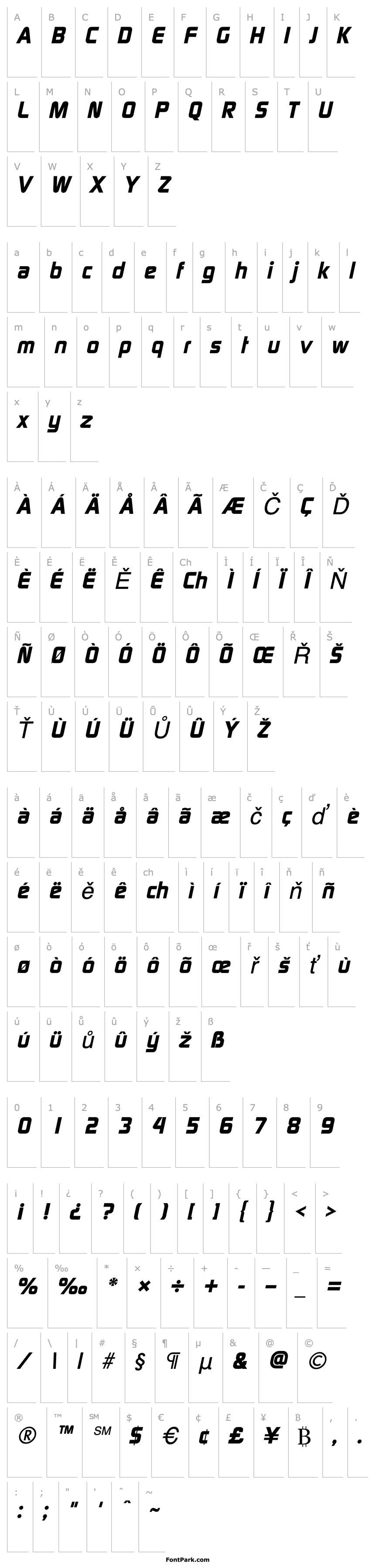 Přehled ModaerneHeavy Italic