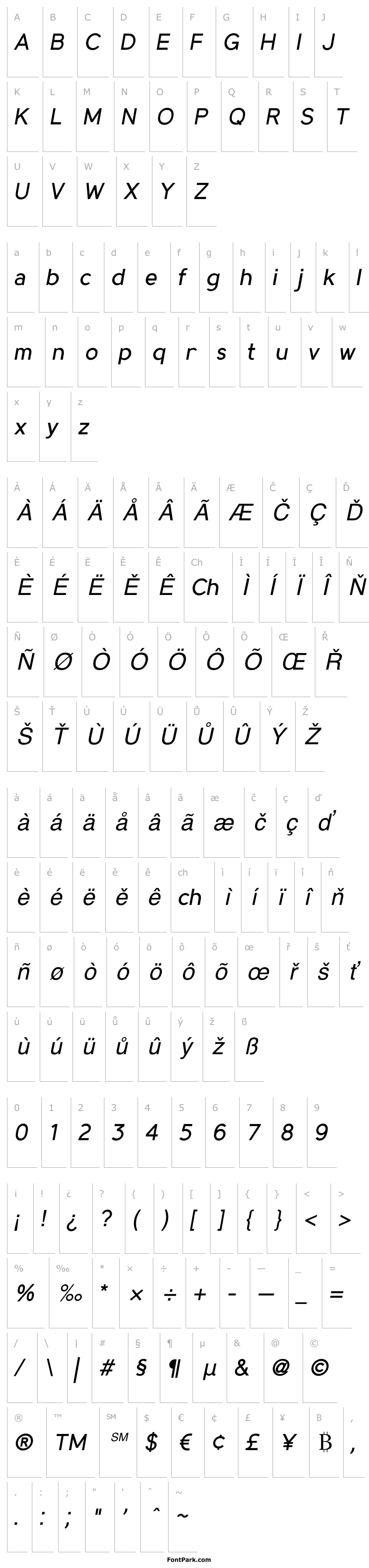 Overview MadeynSans Regular Italic