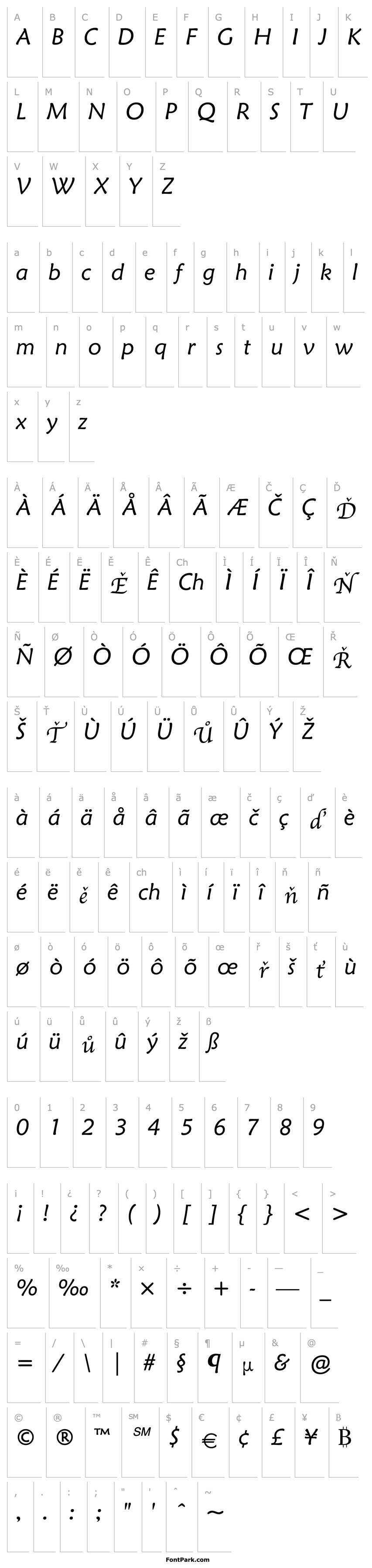 Overview Maiandra Italic GD