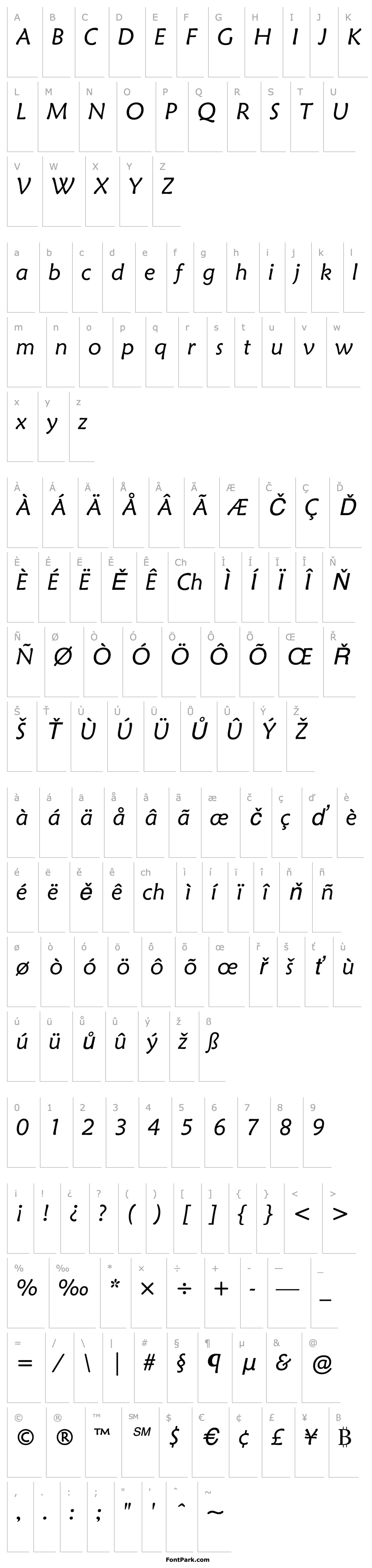 Přehled MaiandraGD-Italic