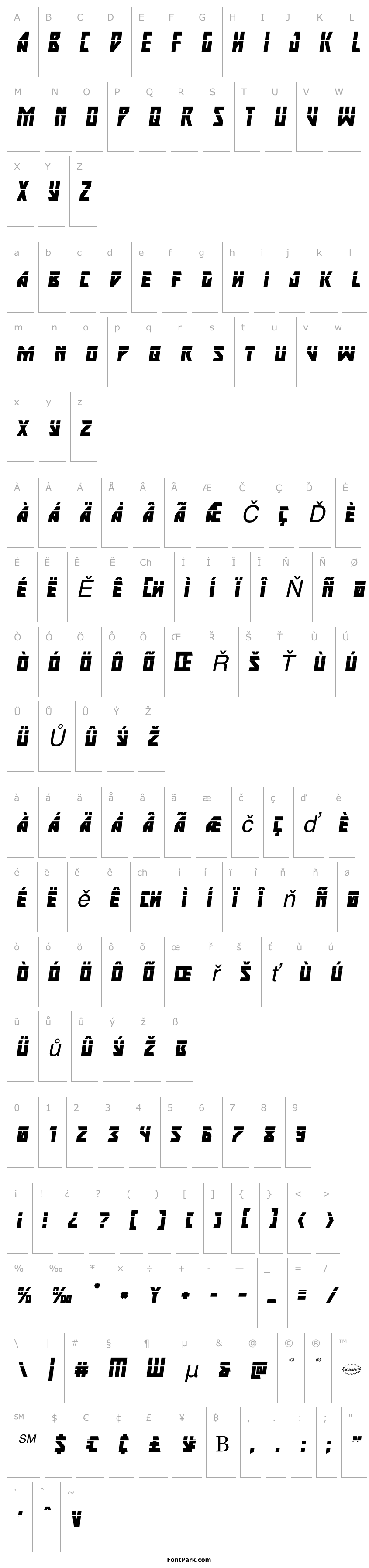 Overview Major Force Laser Italic