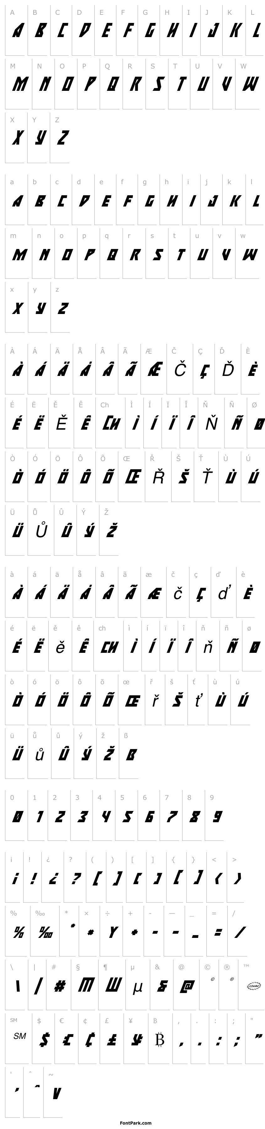 Overview Major Force Super-Italic