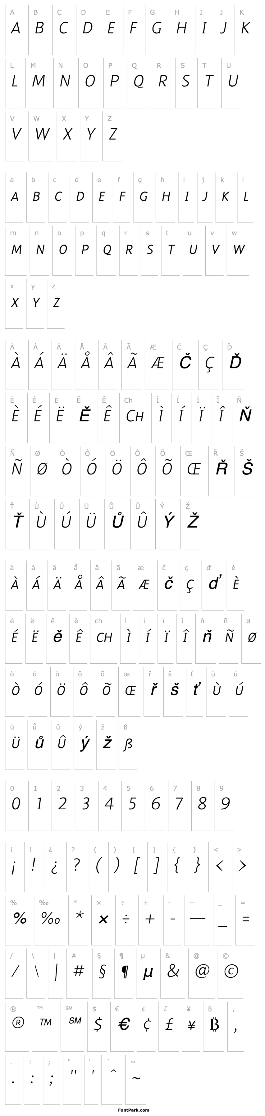 Overview MalcomExpertLightItalic