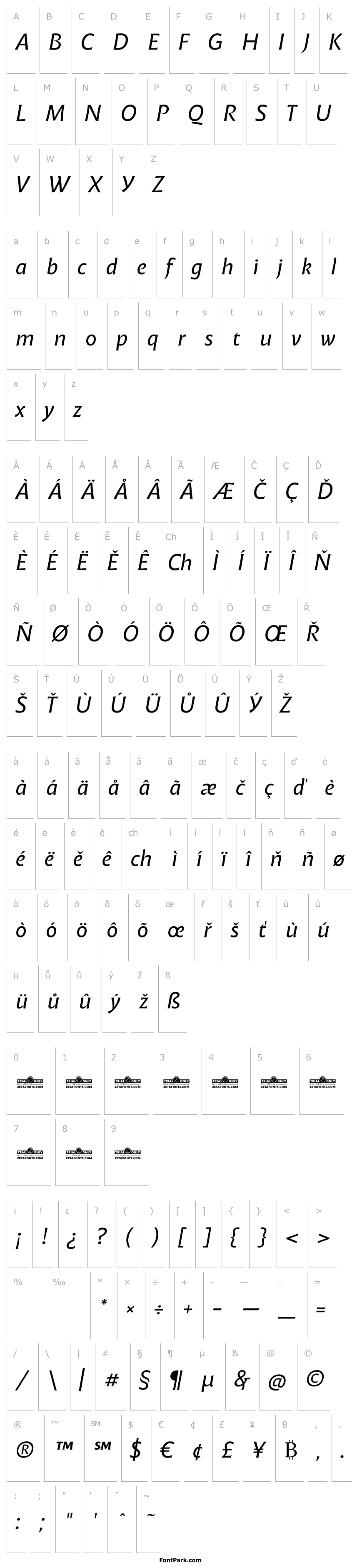 Přehled Malik Trial Italic