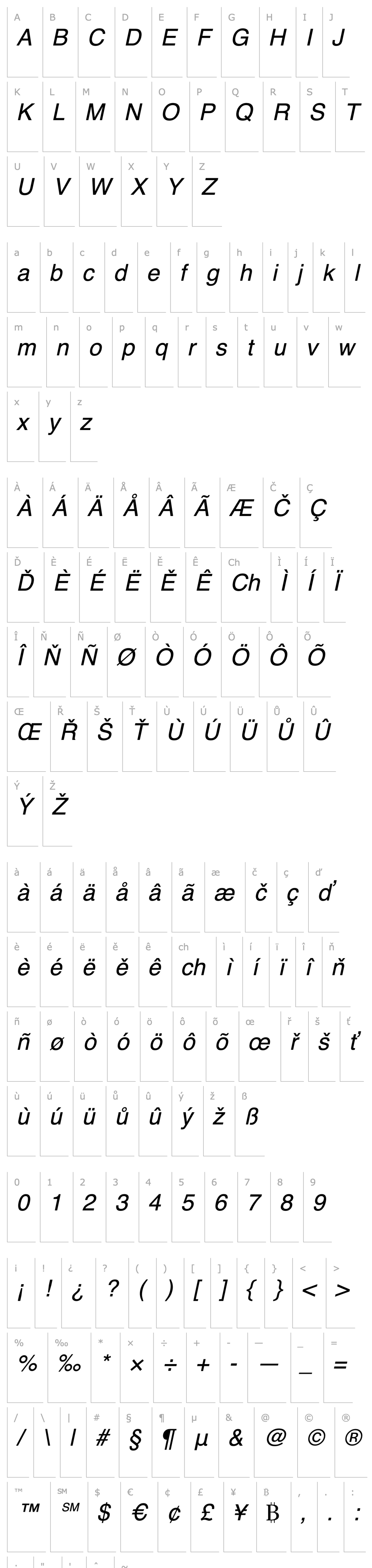 Přehled Mamloky Outline Italic