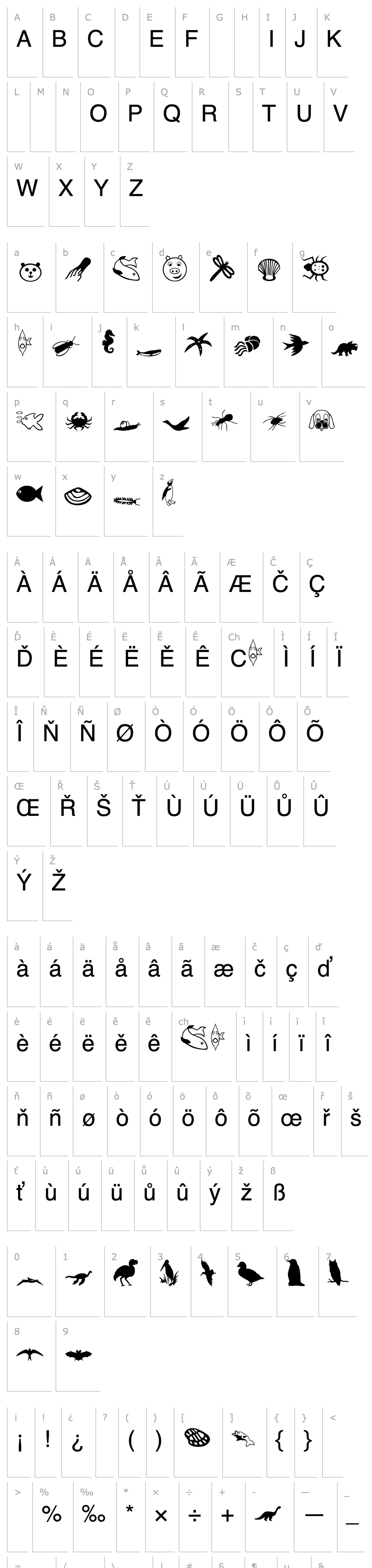 Overview Managerie Dingbats