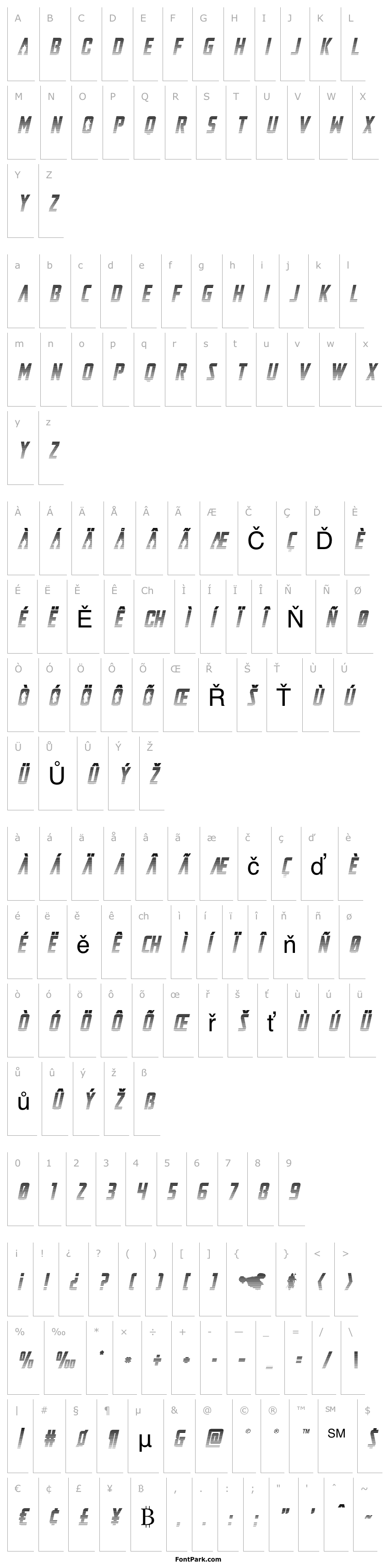 Přehled Mandalore Gradient Italic