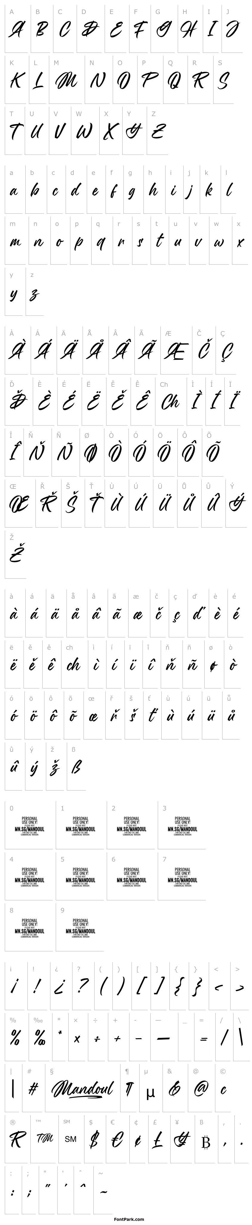 Overview Mandoul Script PERSONAL USE ONLY Regular