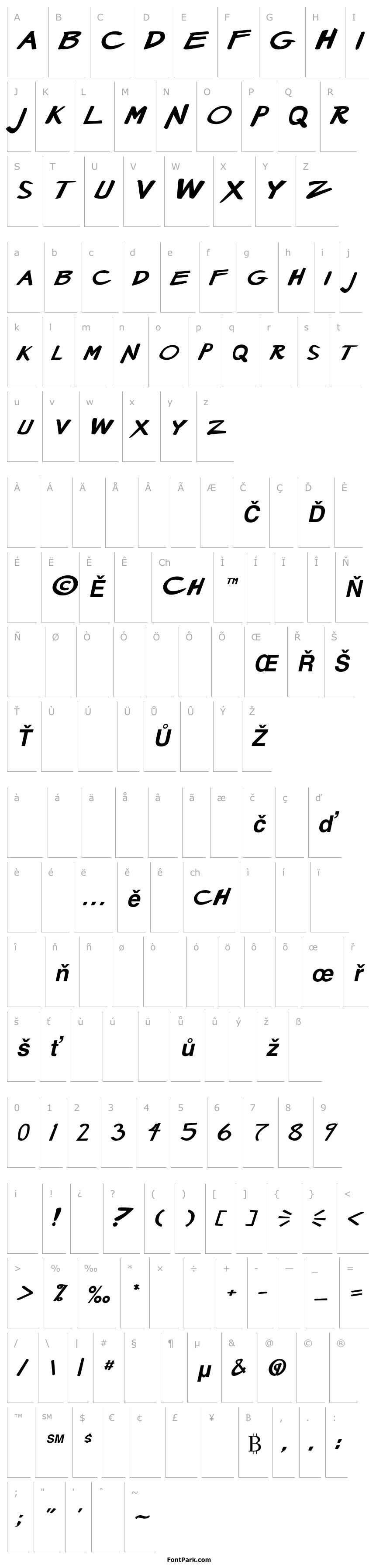 Přehled Manga speak 2 stocky Bold Italic