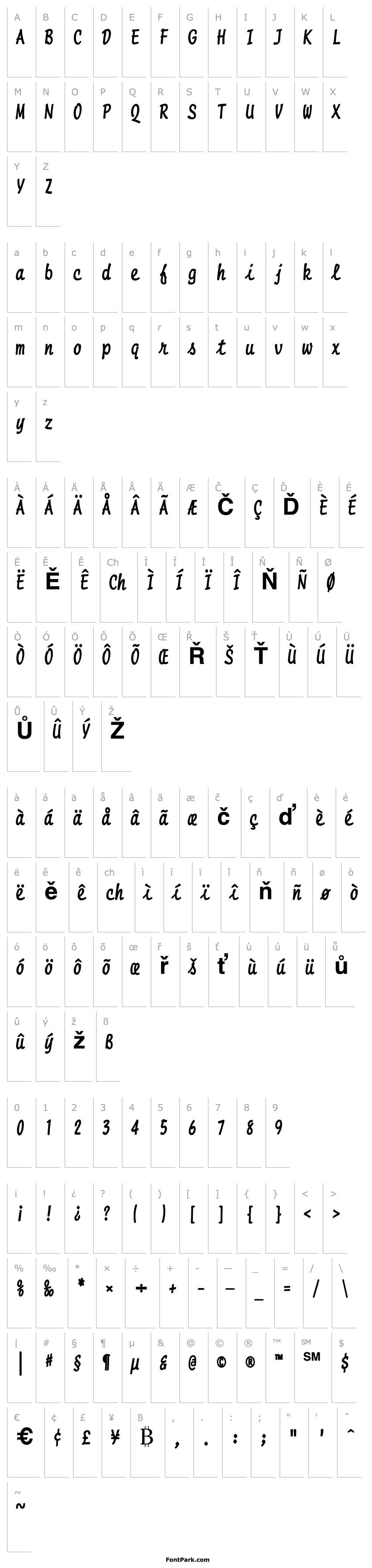 Přehled Manuscript Thin Bold