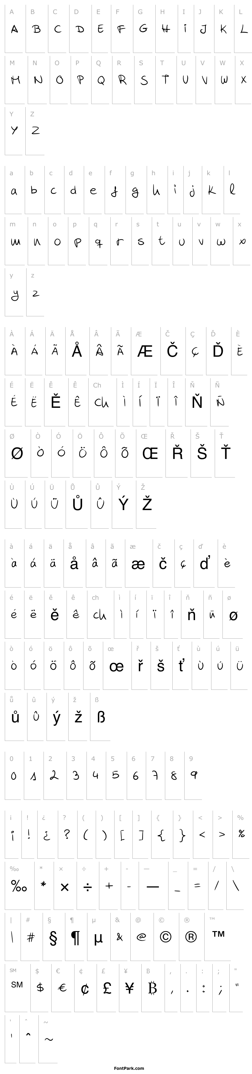 Overview Mareta Handwritting Regular