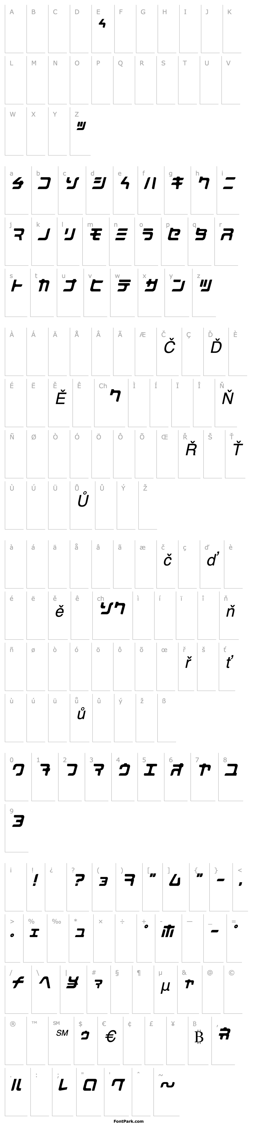 Přehled MarkingMarker-KANAItalic