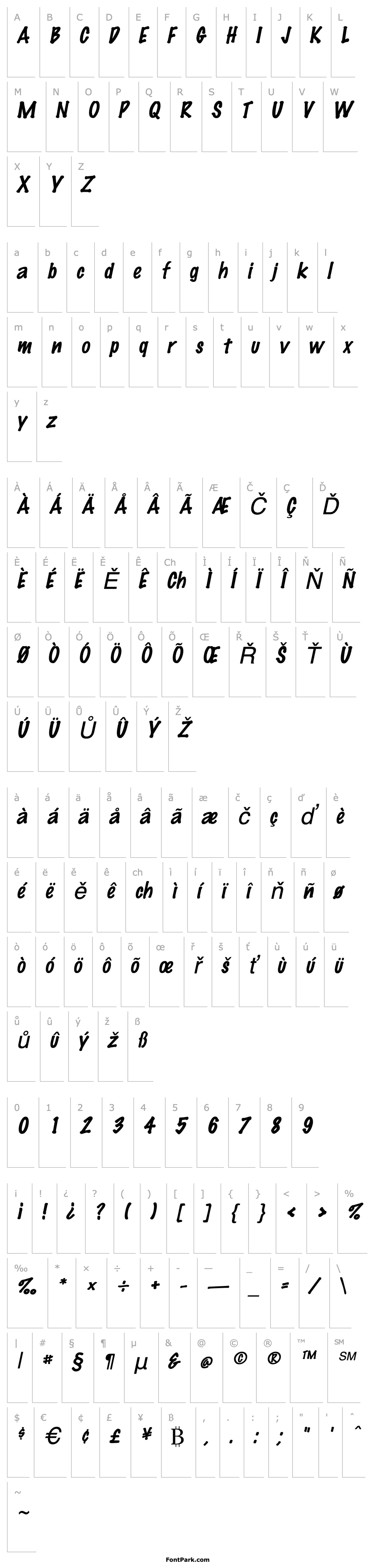 Přehled MarkingPen Italic