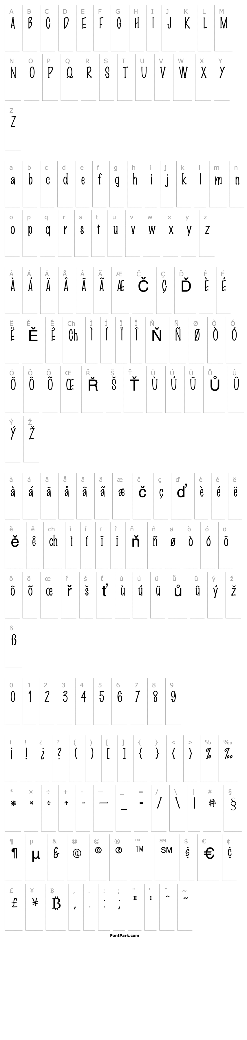 Overview MarkingPen-Thin Regular