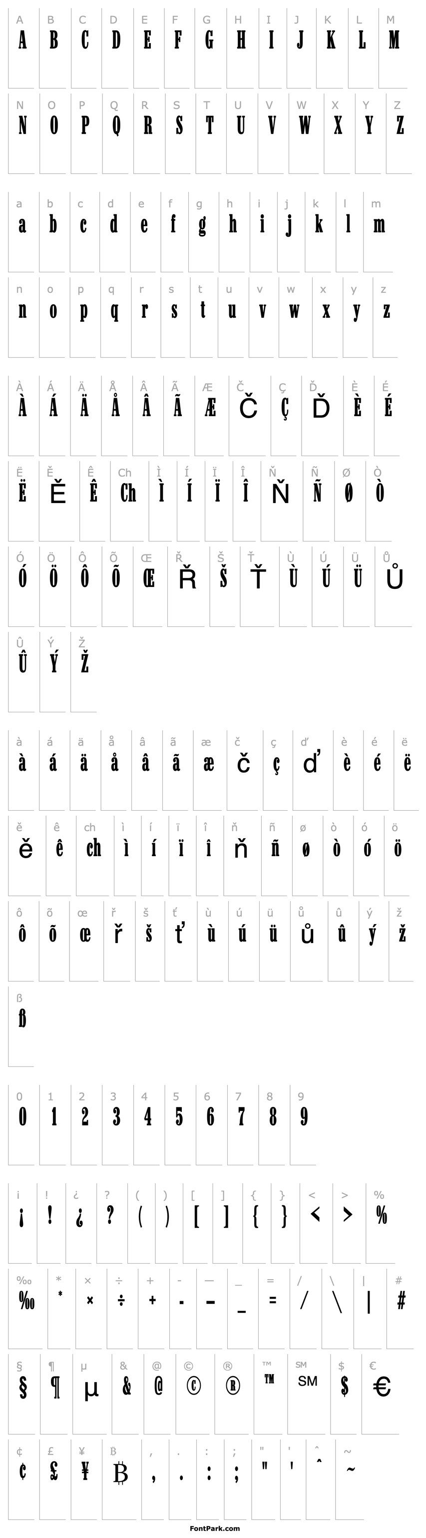 Overview MarlboroCondensed Regular