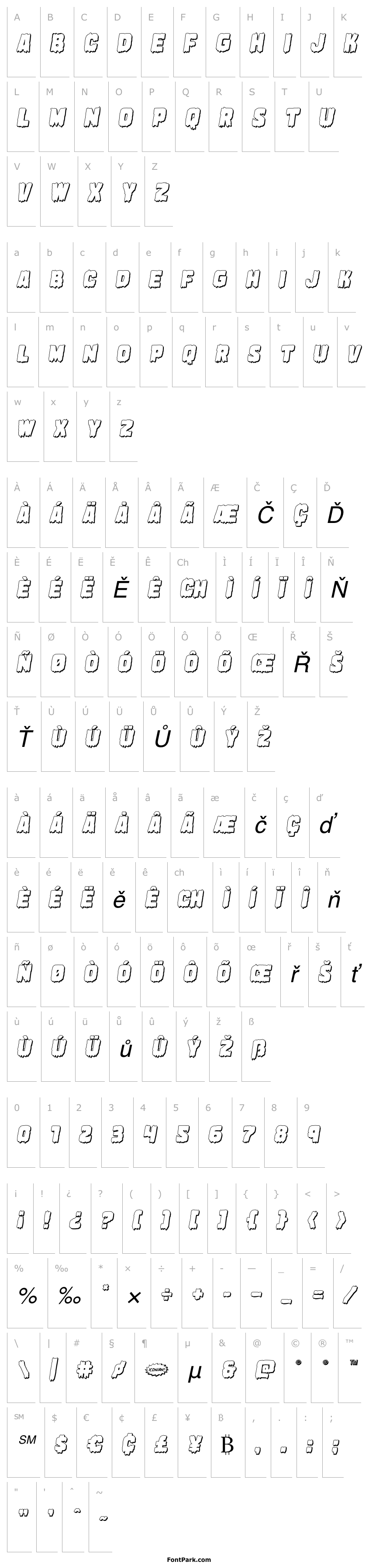Overview Marsh Thing 3D Italic