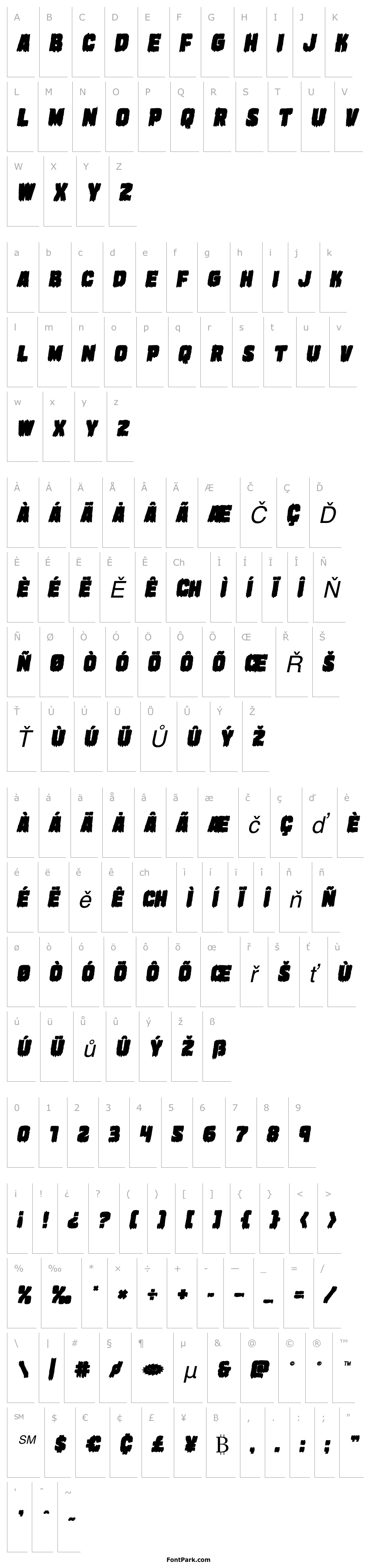 Přehled Marsh Thing Bold Italic